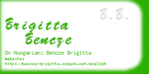 brigitta bencze business card